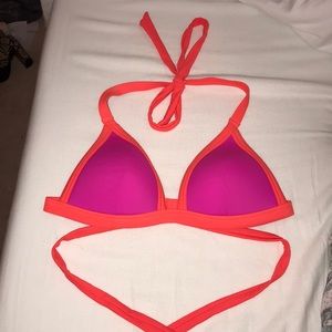 VS pink wrap bikini push up top